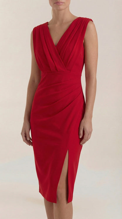 Ana Paz™ | Vestido Midi Lydia con escote en forma de V
