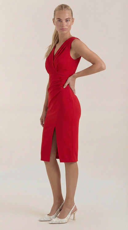 Ana Paz™ | Vestido Midi Lydia con escote en forma de V