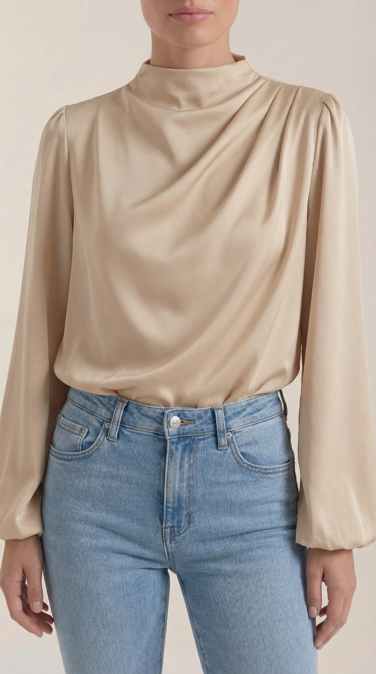 Alexandra Pepa™ | Blusa de Manga Larga Drapiada Marcia
