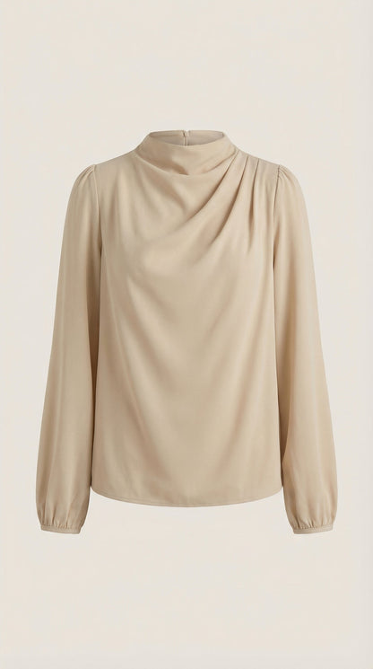 Alexandra Pepa™ | Blusa de Manga Larga Drapiada Marcia