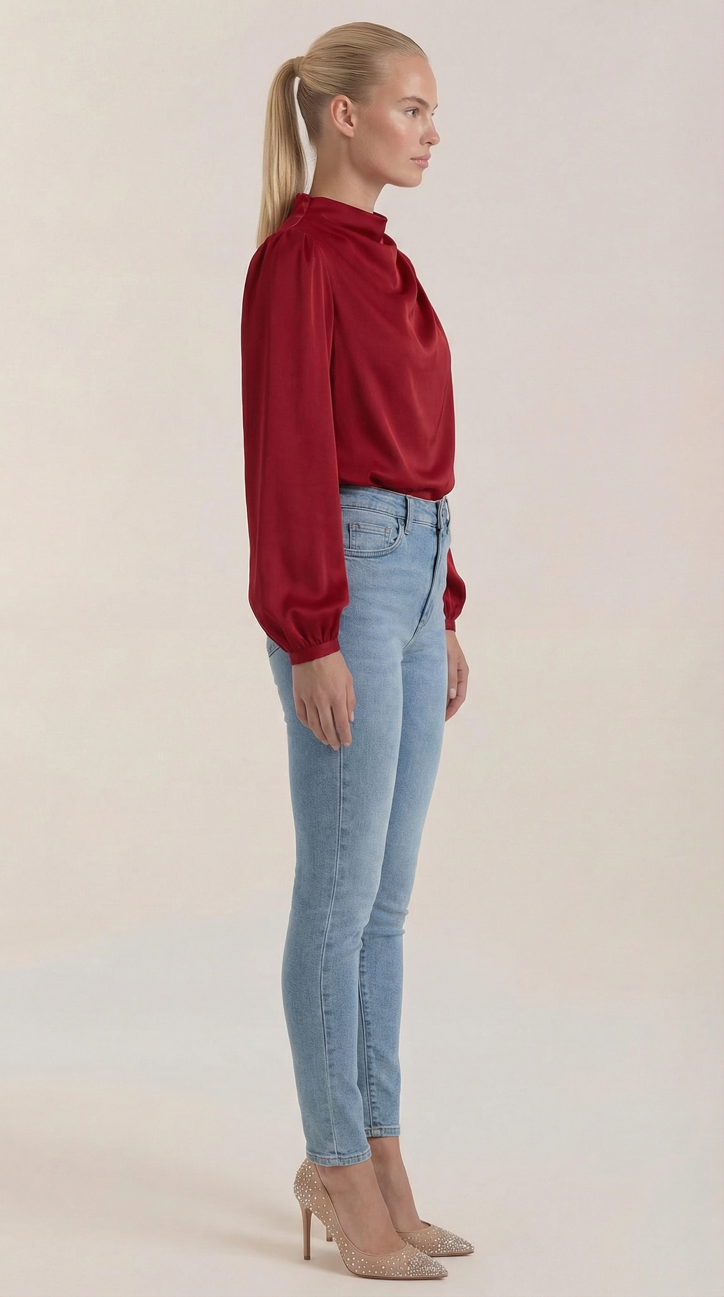 Alexandra Pepa™ | Blusa de Manga Larga Drapiada Marcia