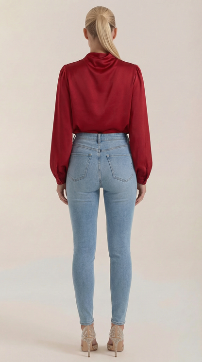 Alexandra Pepa™ | Blusa de Manga Larga Drapiada Marcia