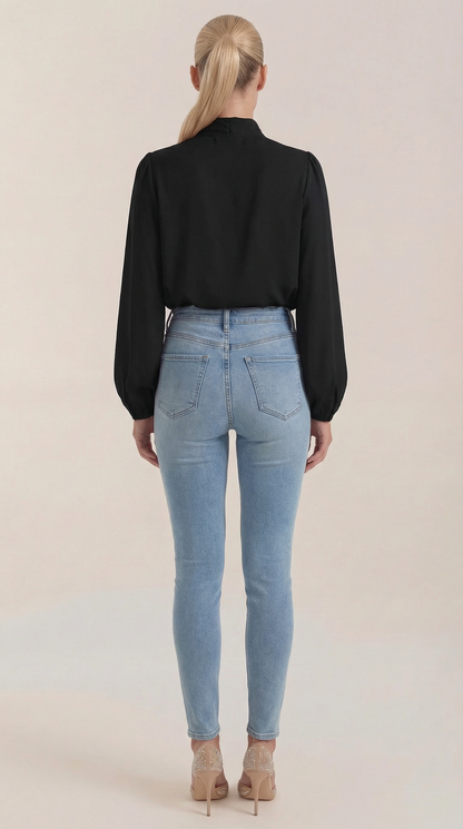 Alexandra Pepa™ | Blusa de Manga Larga Drapiada Marcia