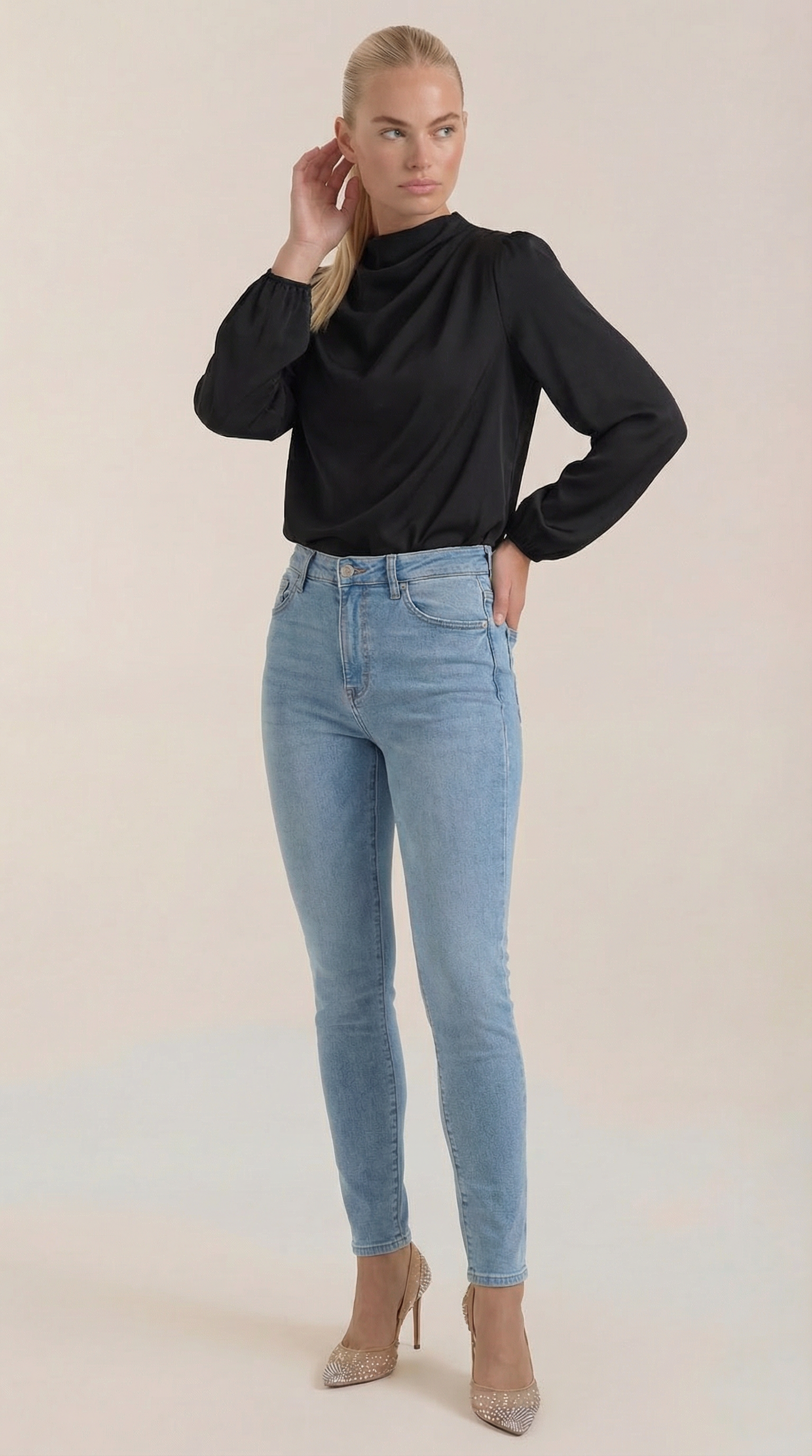 Alexandra Pepa™ | Blusa de Manga Larga Drapiada Marcia