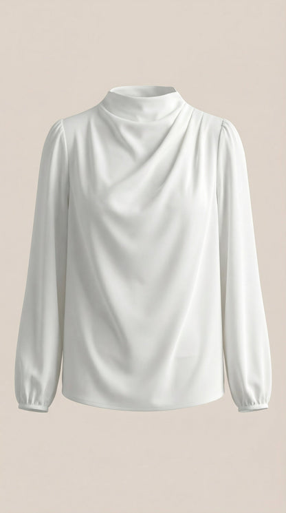Alexandra Pepa™ | Blusa de Manga Larga Drapiada Marcia