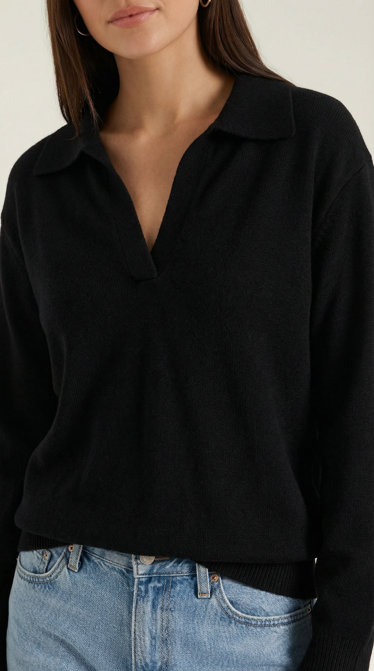 Rowan Lucie™ | Suéter Casual de Polo con Escote en V