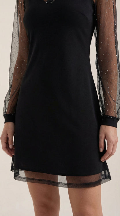 Ana Olalla™ | Vestido Corto Margarita con Mangas