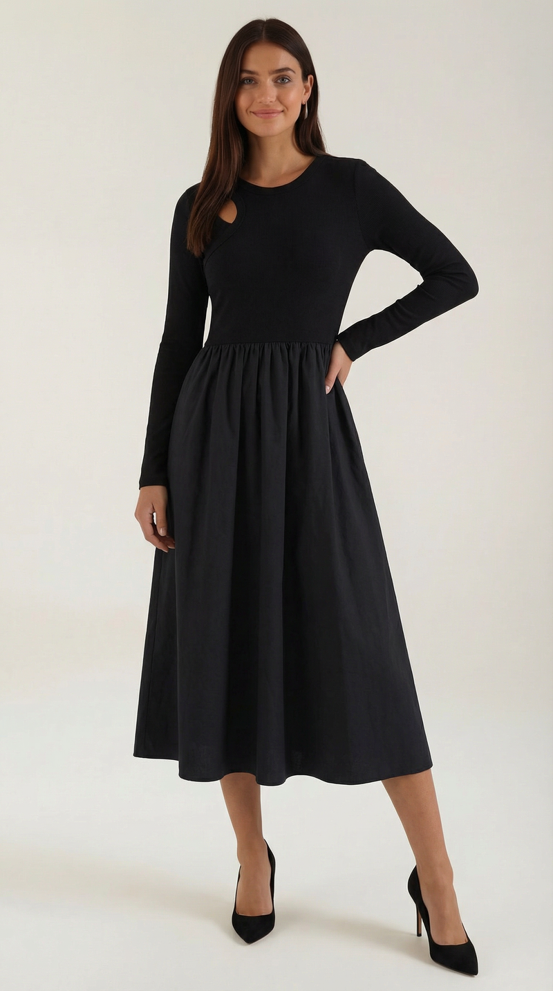 Ana Almendra™ | Vestido Midi de Algodón Melissa