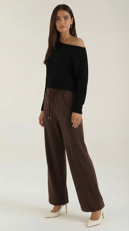 Uxia™ | Suéter de Punto Off-Shoulder