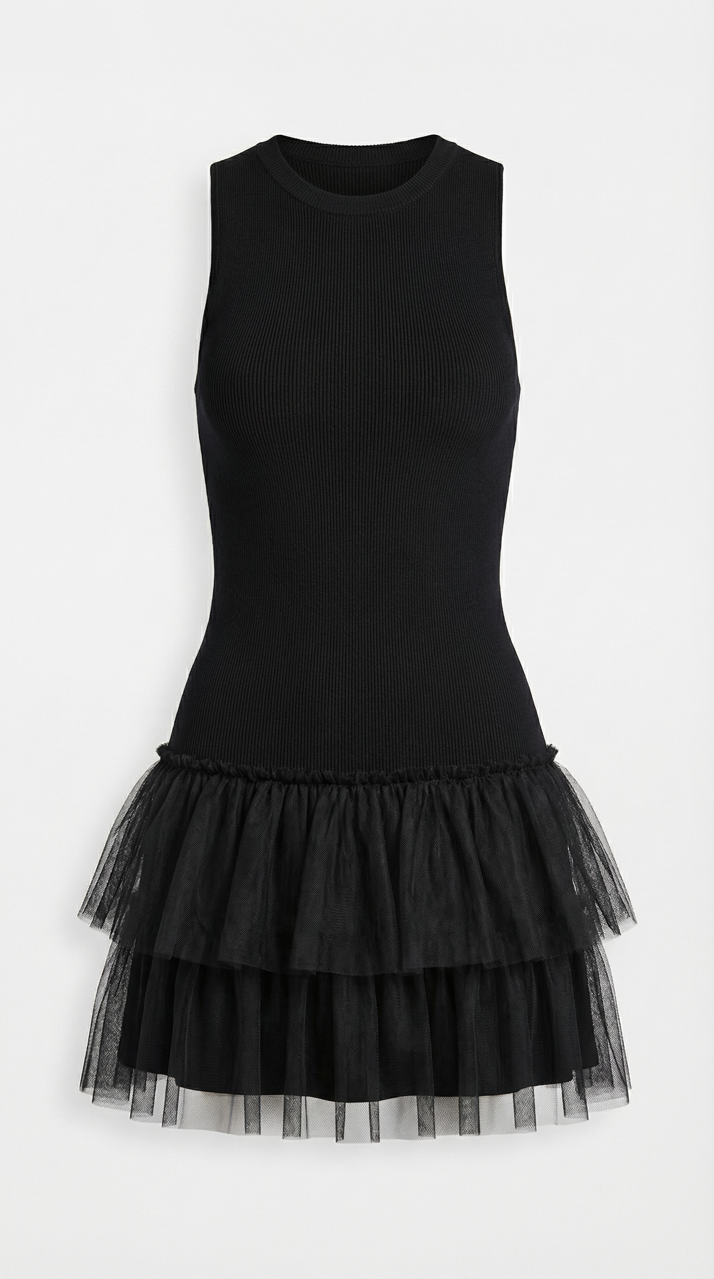 Arianna™ | Mini Vestido de Tul con Cuello Alto