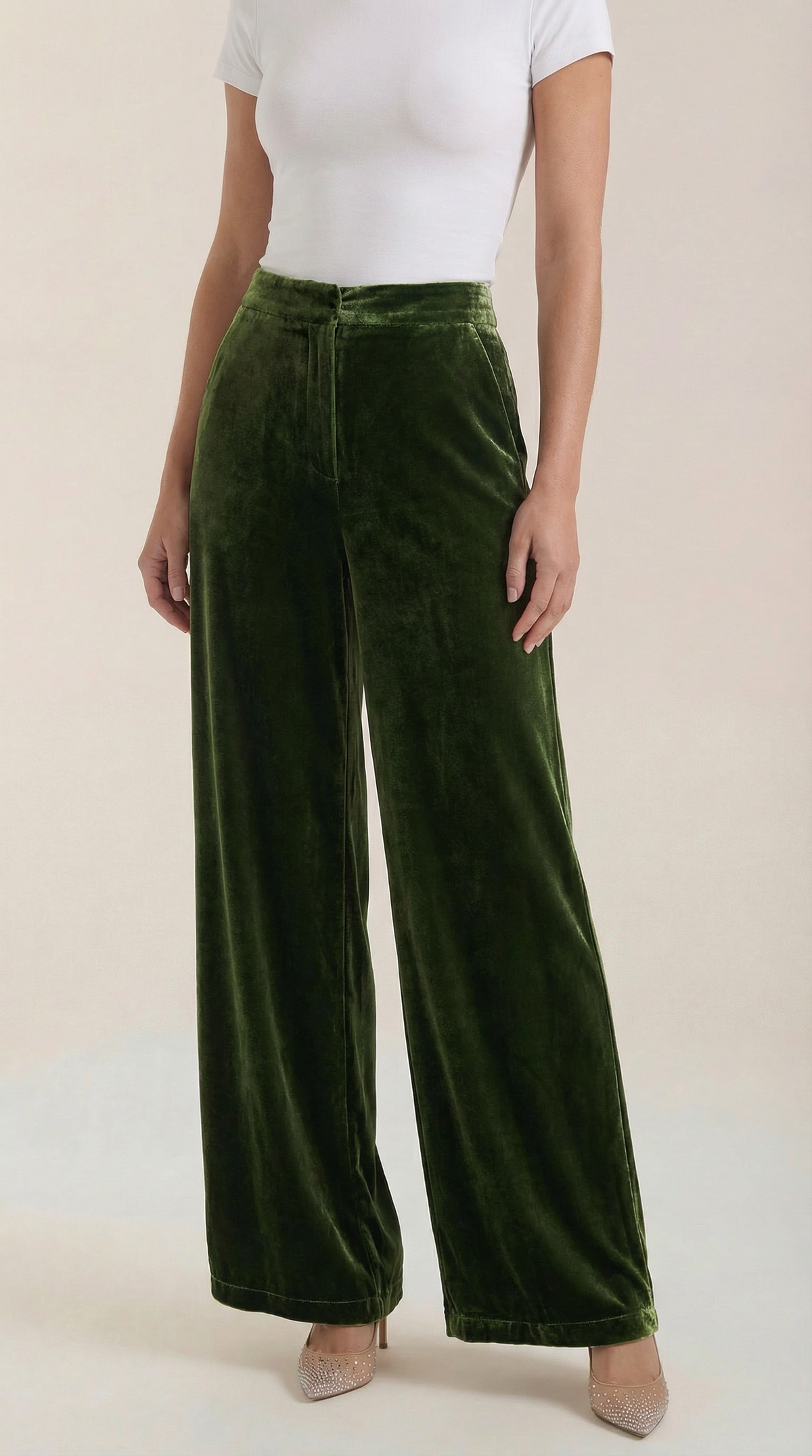 Ana Clarisa™ | Nadine Pantalón Ancho de Terciopelo