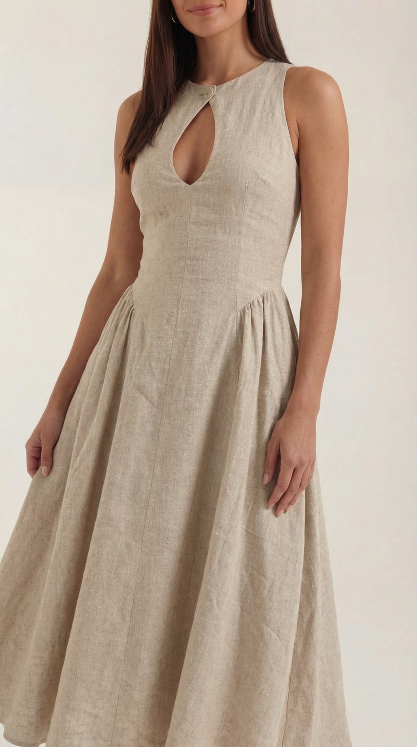 Rosa Pilar™ | Vestido Midi Nancy con Detalles Cut-out