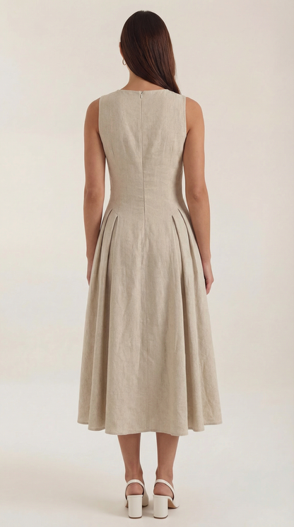 Rosa Pilar™ | Vestido Midi Nancy con Detalles Cut-out
