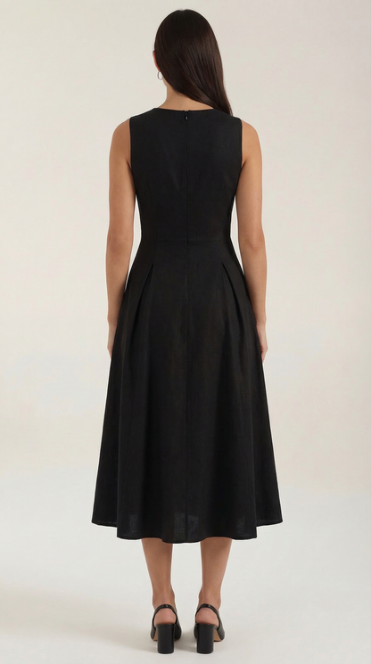 Rosa Pilar™ | Vestido Midi Nancy con Detalles Cut-out