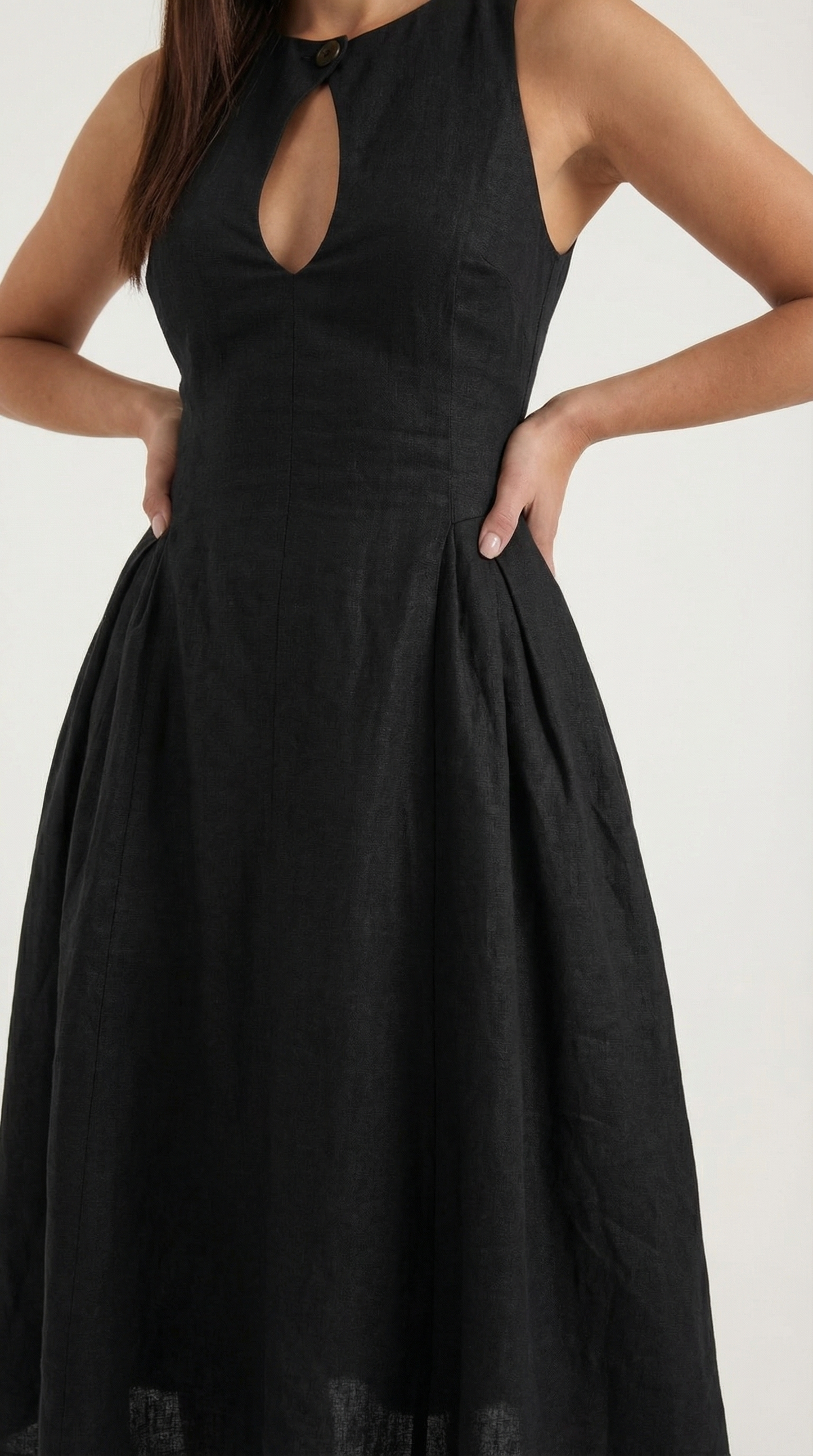 Adèle Naia™ | Vestido Midi con Detalle Cut-out