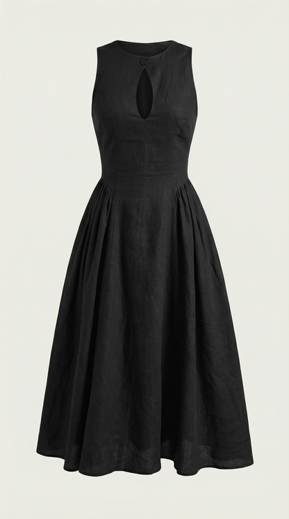 Rosa Pilar™ | Vestido Midi Nancy con Detalles Cut-out