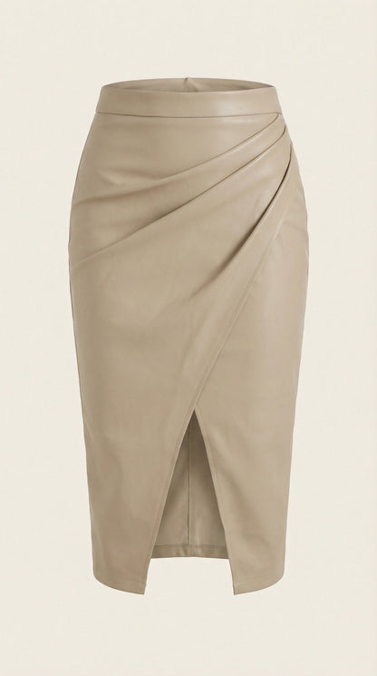 Rosa Nora™ | Falda midi drapeada Natalie