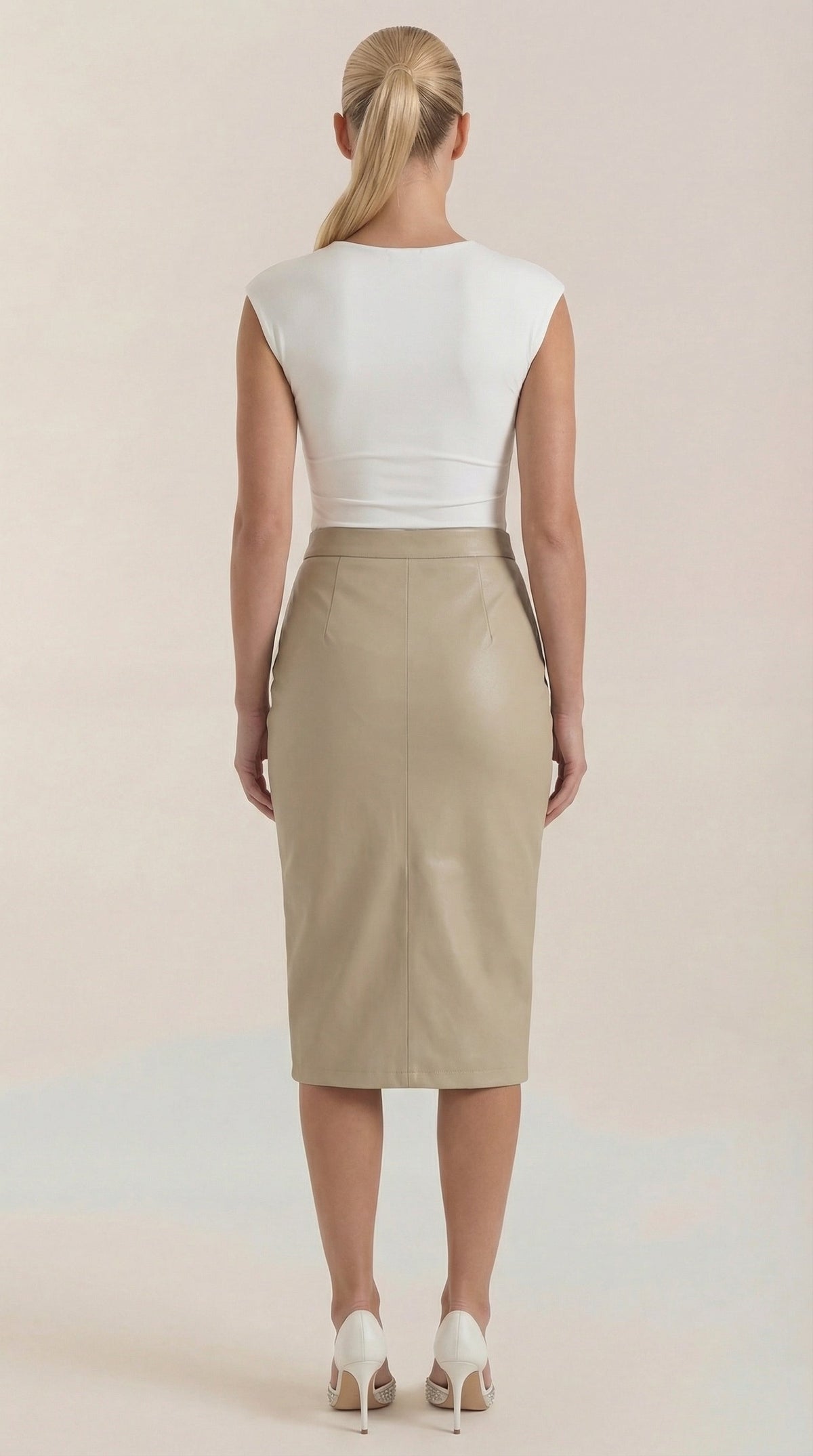Rosa Nora™ | Falda midi drapeada Natalie