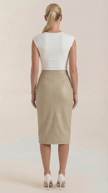 Rosa Nora™ | Falda midi drapeada Natalie