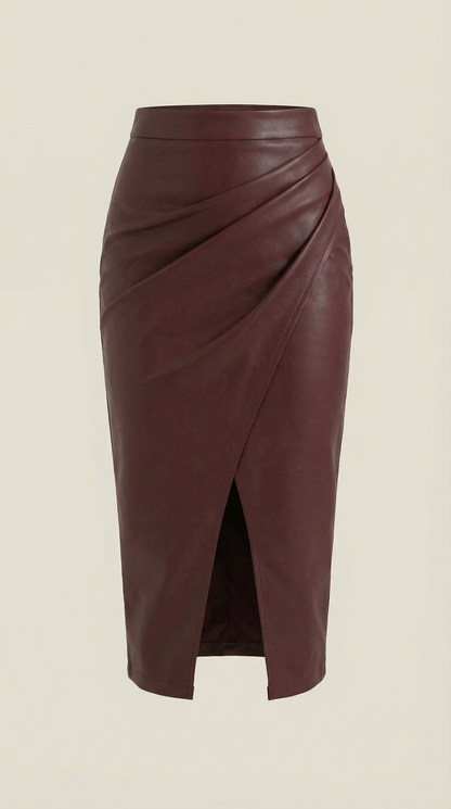 Rosa Nora™ | Falda midi drapeada Natalie