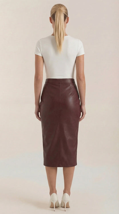 Rosa Nora™ | Falda midi drapeada Natalie