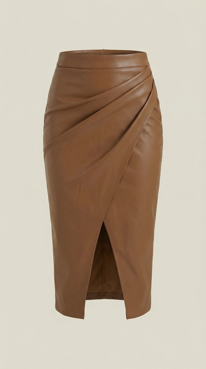 Rosa Nora™ | Falda midi drapeada Natalie