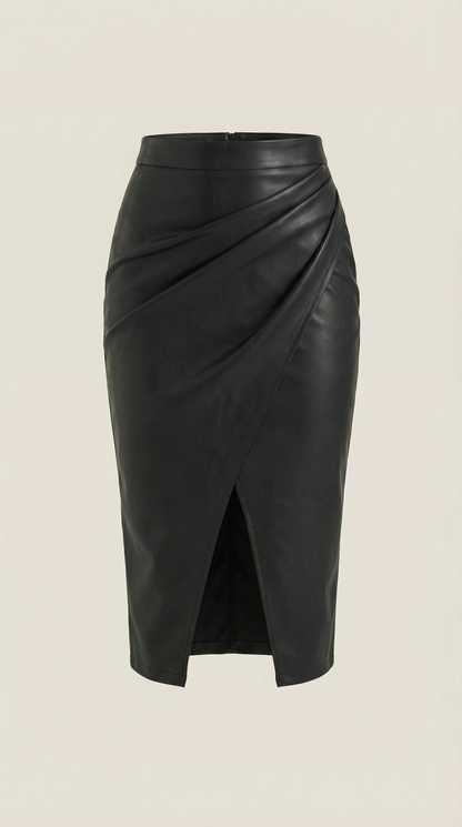 Rosa Nora™ | Falda midi drapeada Natalie