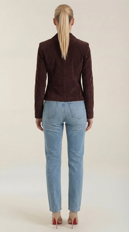 Janeth Carolina™ | Chaqueta de terciopelo con cierre de botones