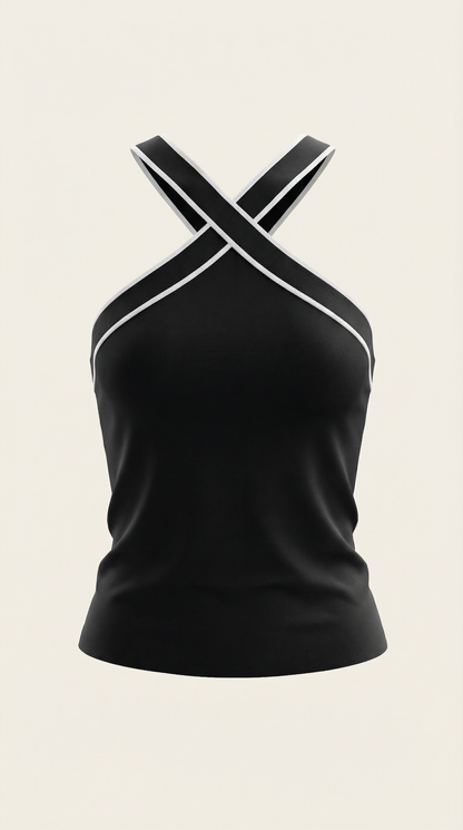 Pepa Marisol™ | Top Halter con Diseño entrelazado