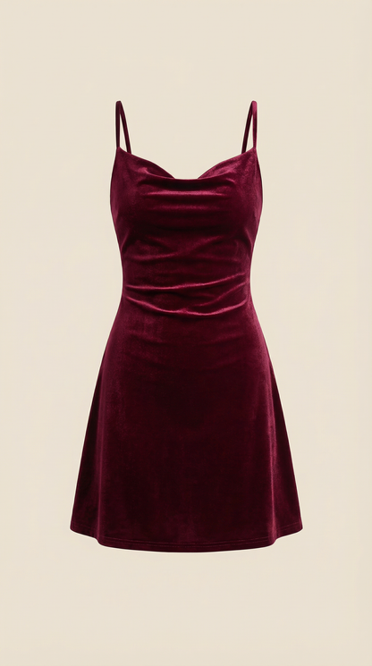 Ana Betania™ | Vestido Verde Oliva de Tirantes Cortos