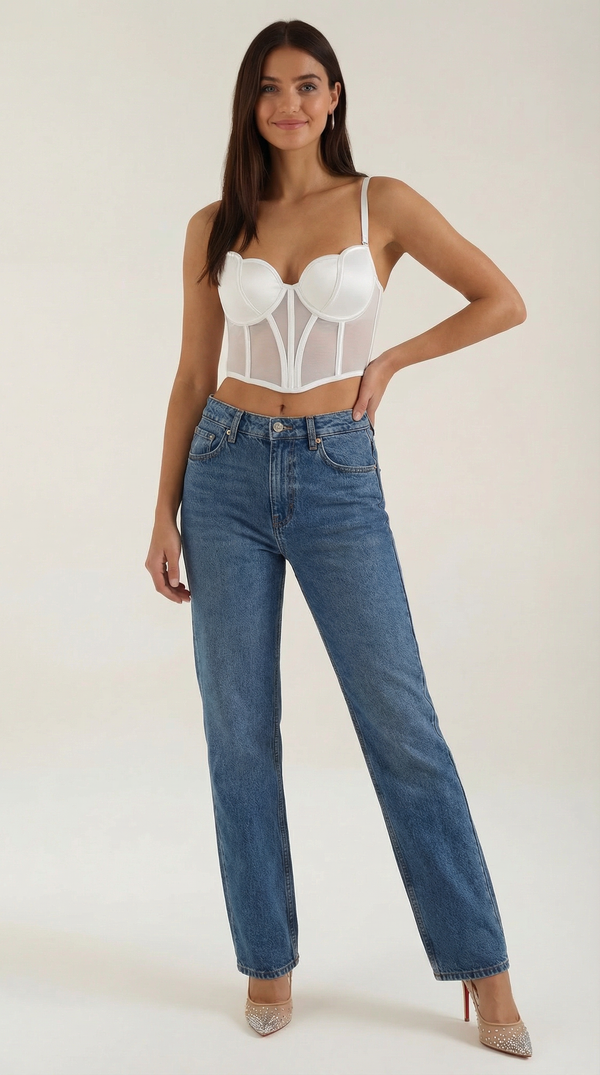 Rosa Genoveva™ | Penélope Corset Crop Top