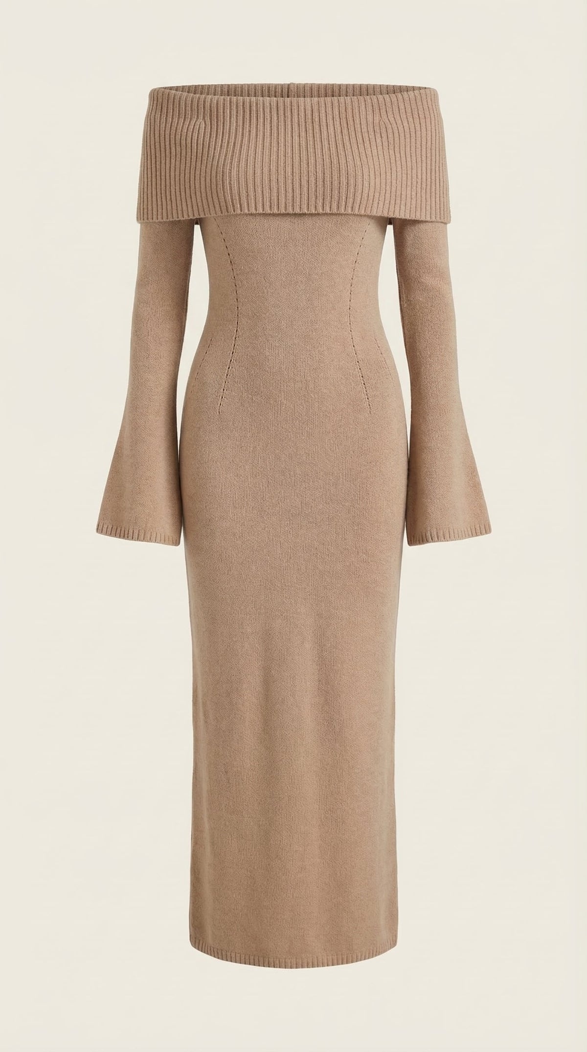 Ana Ambar™ | Vestido largo ajustado con hombros descubiertos de Quinlan