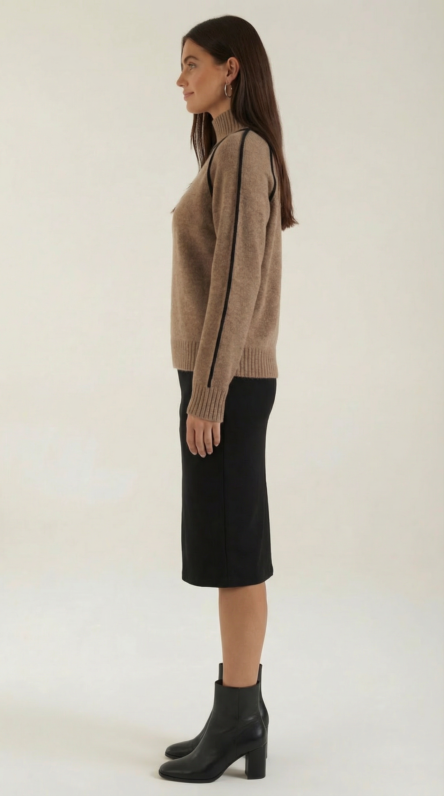 Rebecca™ | Suéter de cuello alto con detalles en contraste