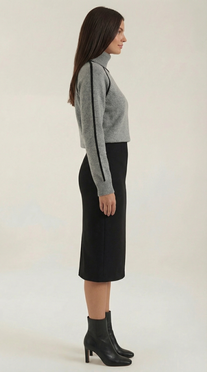 Rebecca™ | Suéter de cuello alto con detalles en contraste