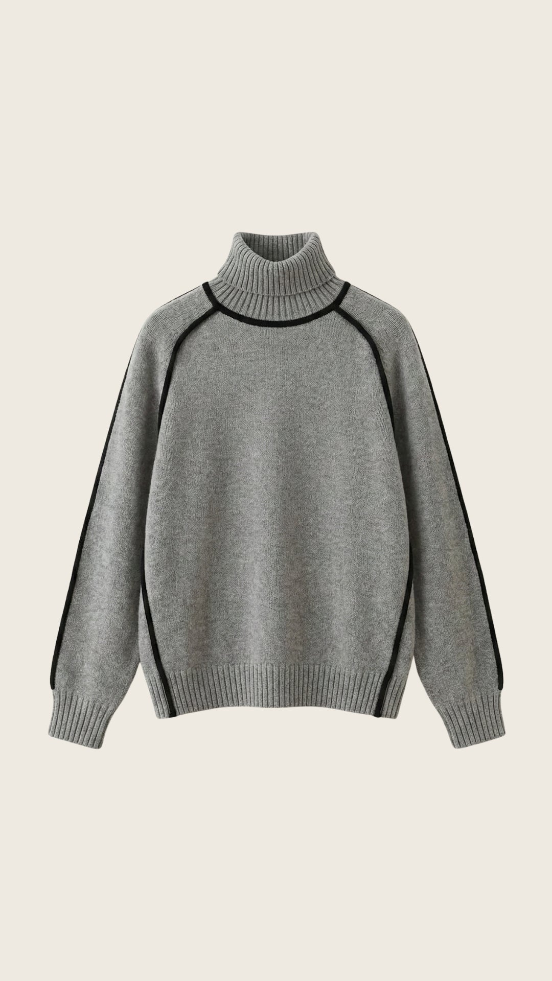 Teodora Lieke™ | Suéter de cuello alto con detalles en contraste