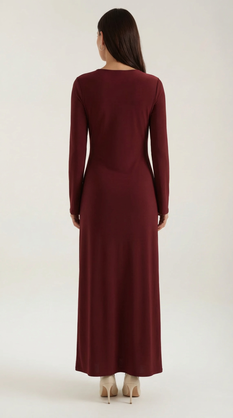 Rosa Aurelia™ | Vestido largo Renee con mangas largas