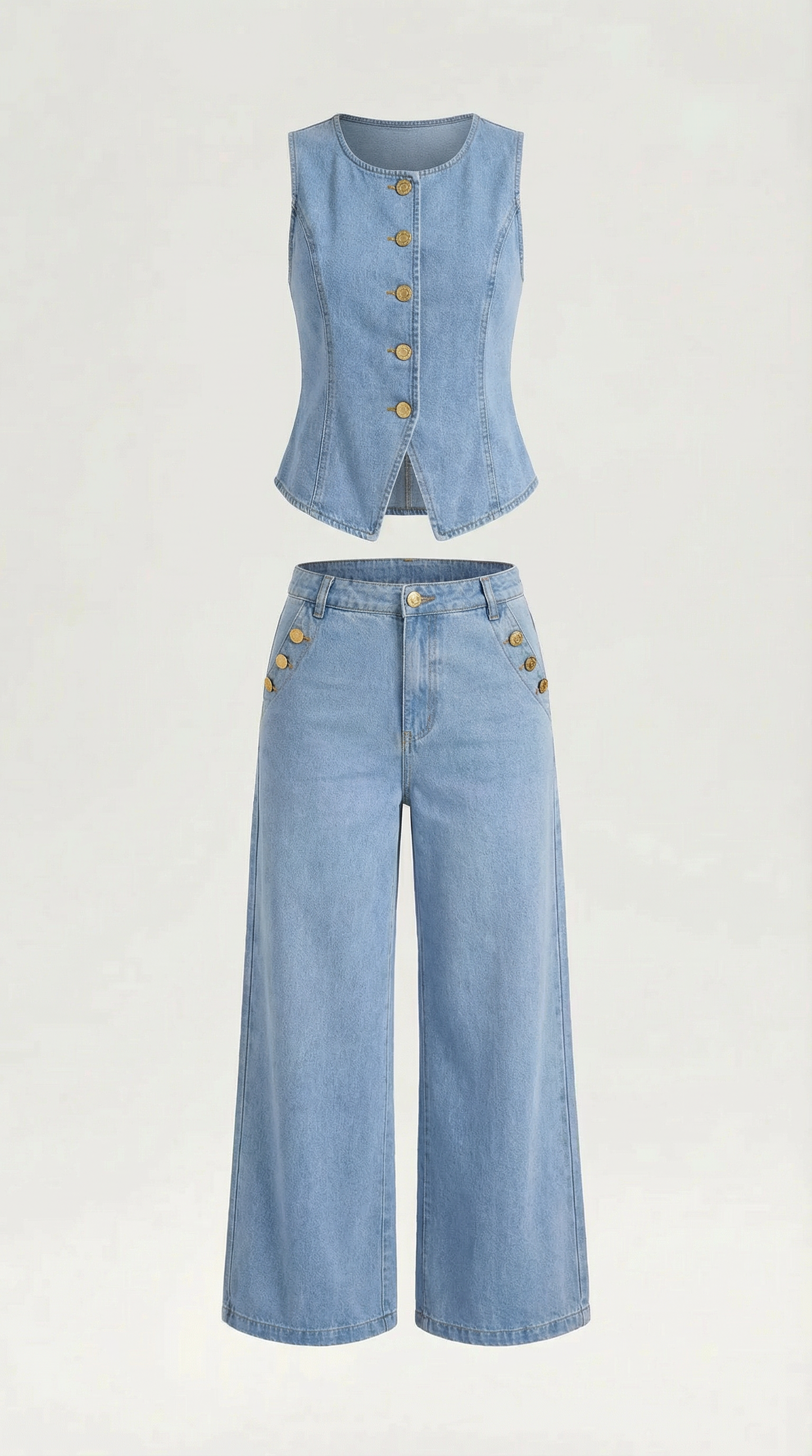 Rosa Felisa™ | Conjunto Rhonda de Algodón y Denim