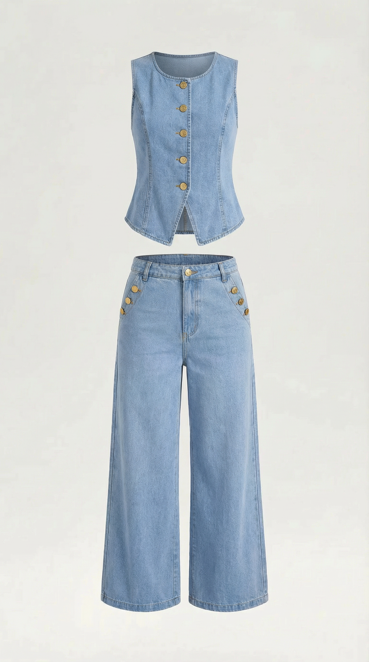 Roxane Pamela™ | Conjunto Rhonda de Algodón y Denim