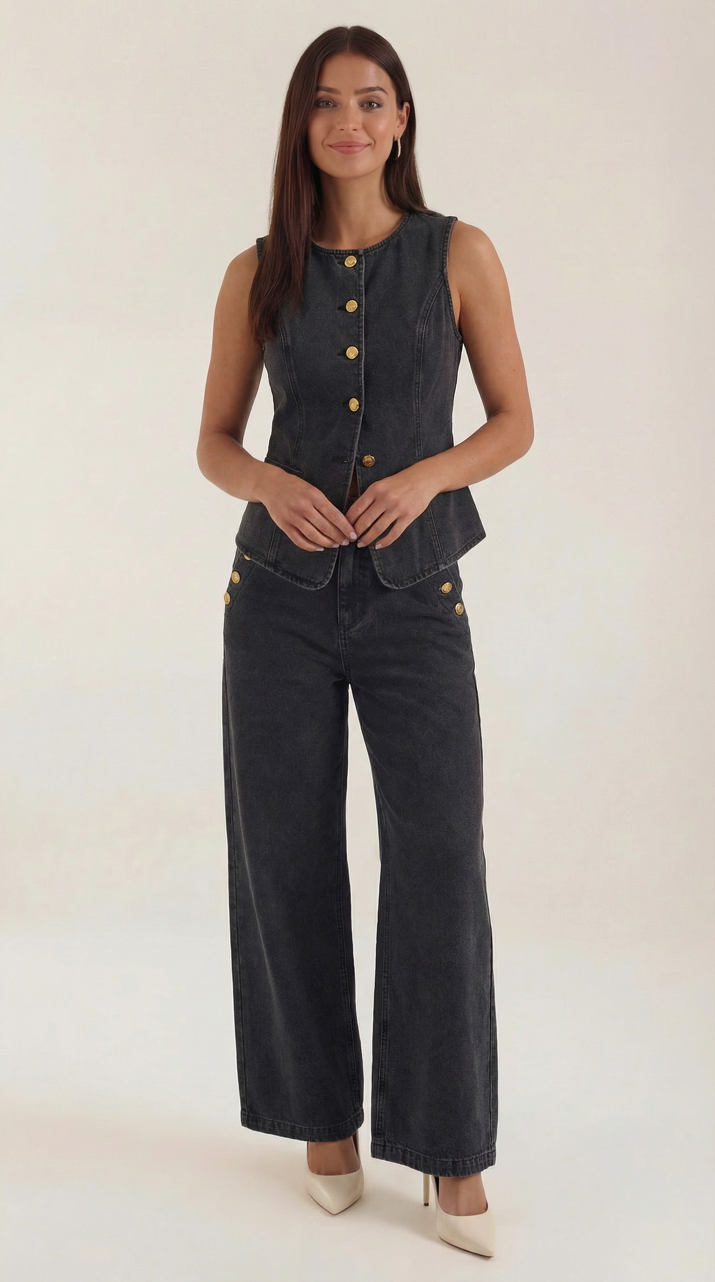 Rosa Felisa™ | Conjunto Rhonda de Algodón y Denim