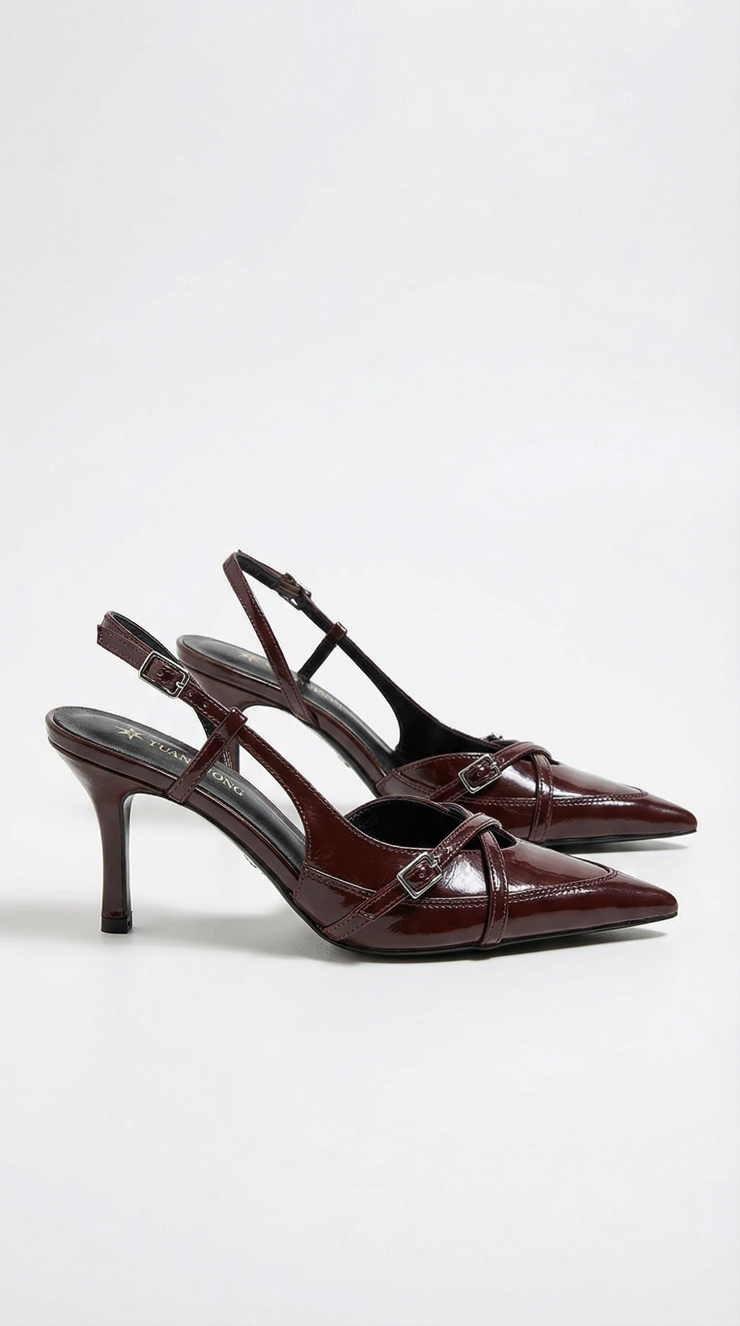 María Ayla™ | Zapatos de tacón Samantha con tira trasera y hebilla