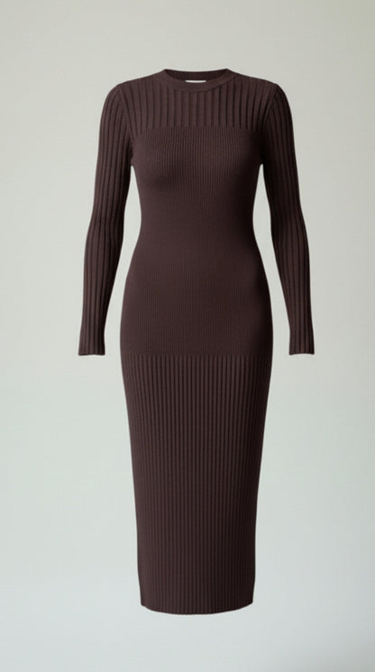 Costanza Doris™ | Vestido Midi Bodycon a Rayas