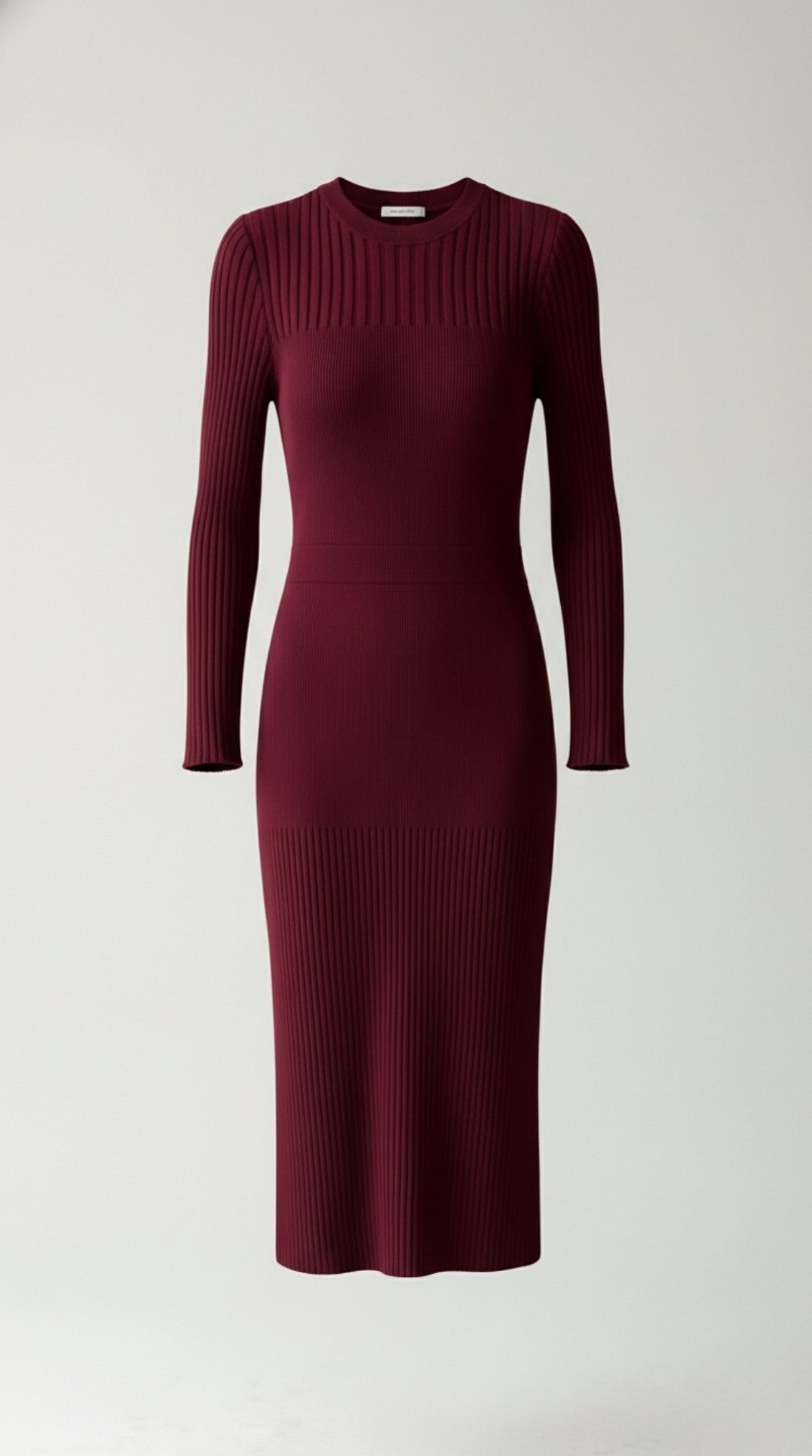 Ana Verdad™ | Sheila - Vestido midi ajustado de canalé