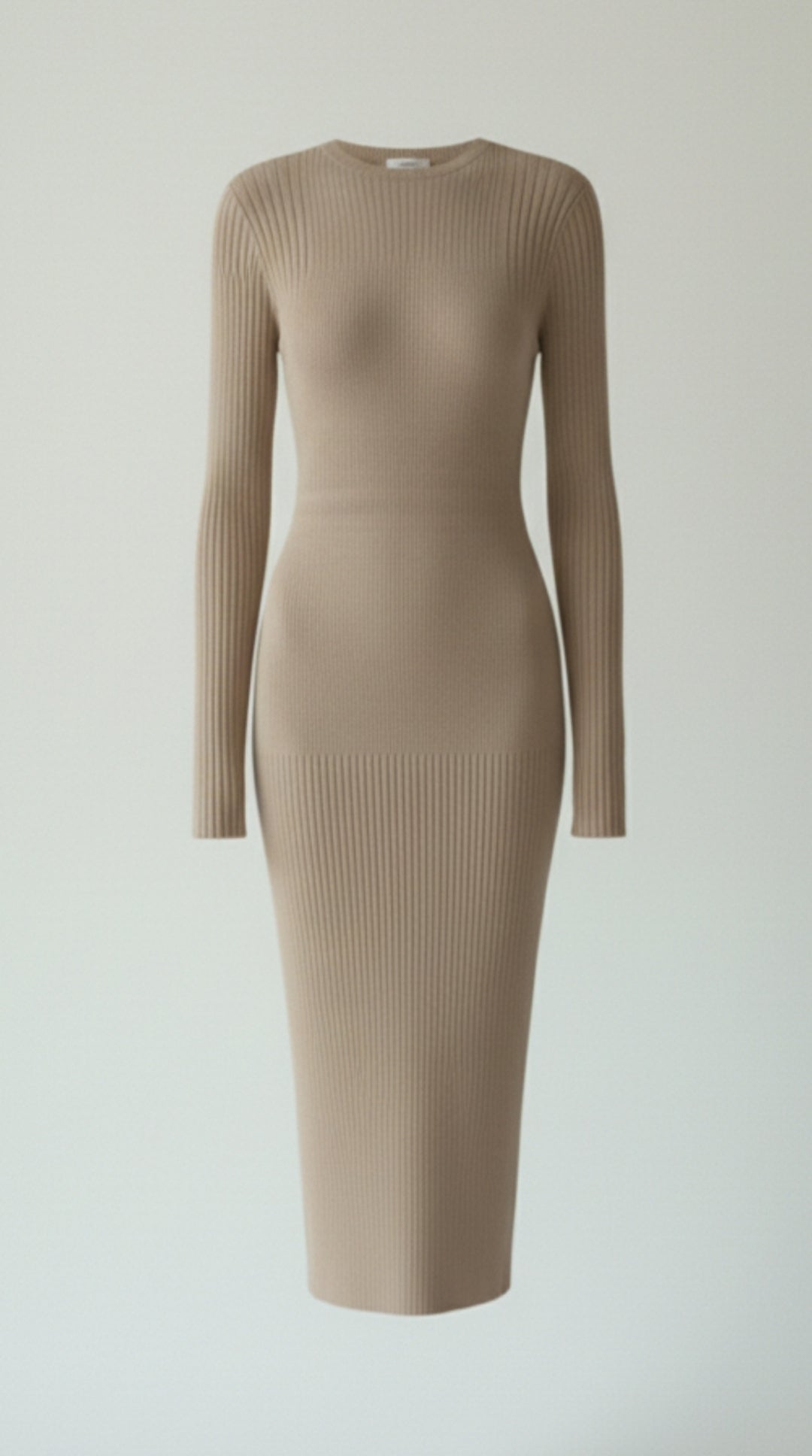 Ana Verdad™ | Sheila - Vestido midi ajustado de canalé