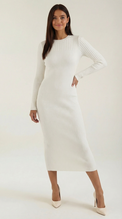 Costanza Doris™ | Vestido Midi Bodycon a Rayas