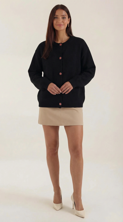 Fern Delia™ | Cárdigan de punto con botones