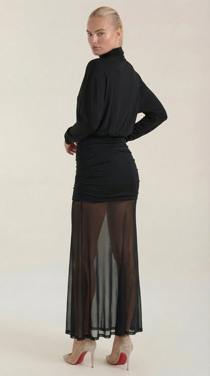 Ana Celsa™ | Vestido Largo con Volantes de Malla Sonya