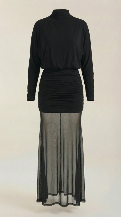 Ana Celsa™ | Vestido Largo con Volantes de Malla Sonya