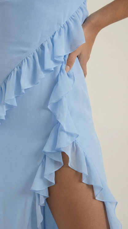 Rosa Jazmín™ | Maxi Vestido Susan con Detalles de Volantes