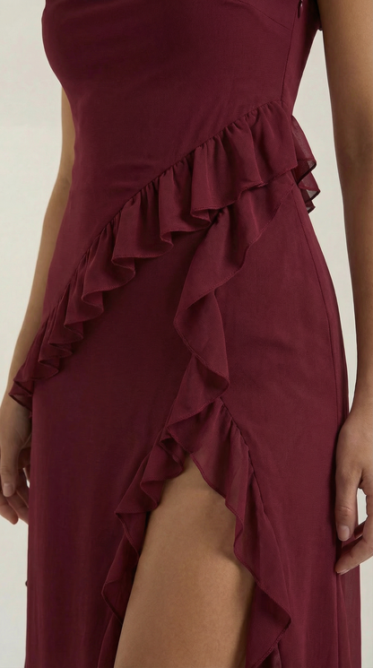 Rosa Jazmín™ | Maxi Vestido Susan con Detalles de Volantes