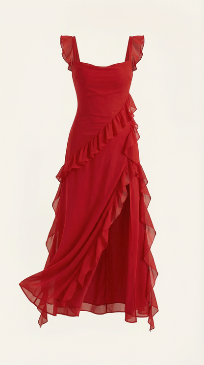 Africa Mafalda™ | Maxi Vestido con Volantes